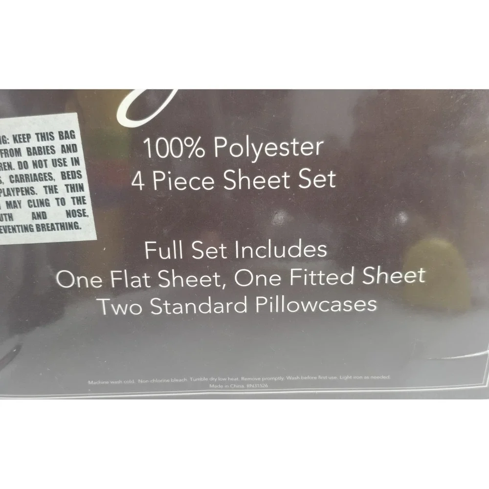 Vintage Corelle 4 Piece Full Size Sheet Set New in Package Great Color